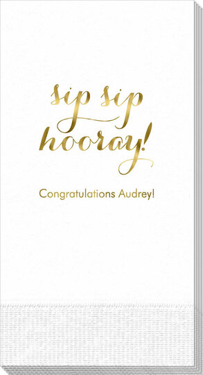 Elegant Sip Sip Hooray Guest Towels